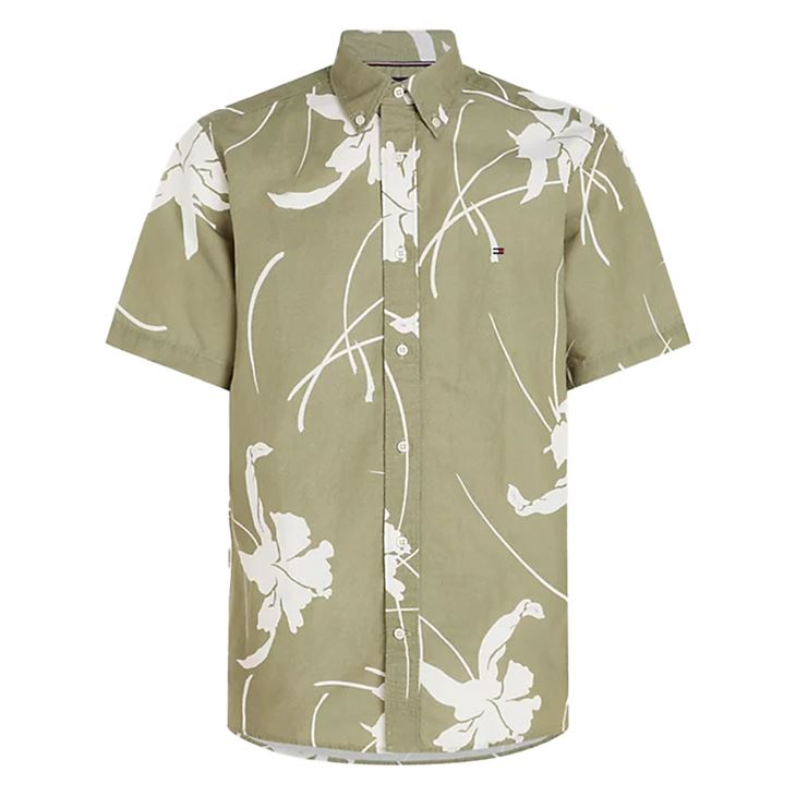 Tommy Hilfiger Large Tropical Print Shirt S/S Herr