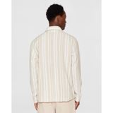 Knowledge Cotton Loose Jacquard Woven Striped Shirt Herr