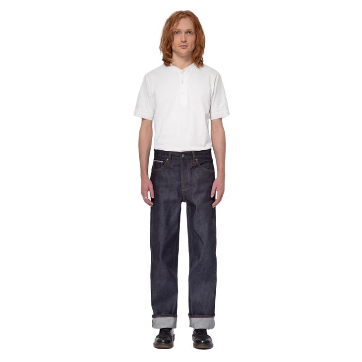 Nudie Jeans Short Sleeve Henley T-Shirt Herr