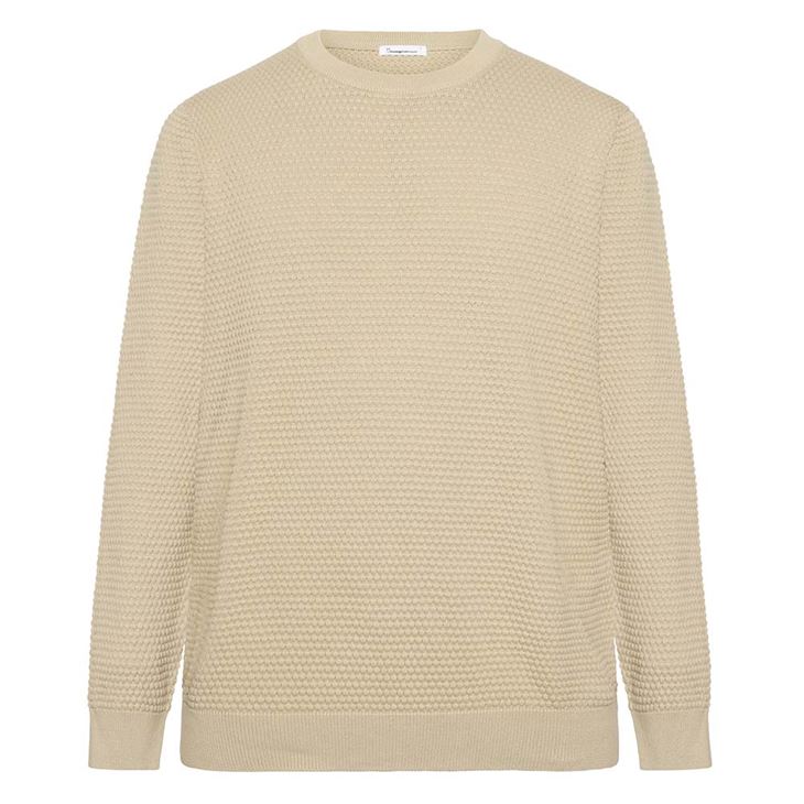 Knowledge Cotton VAGN Regular Bubble Knit Crew Neck Herr