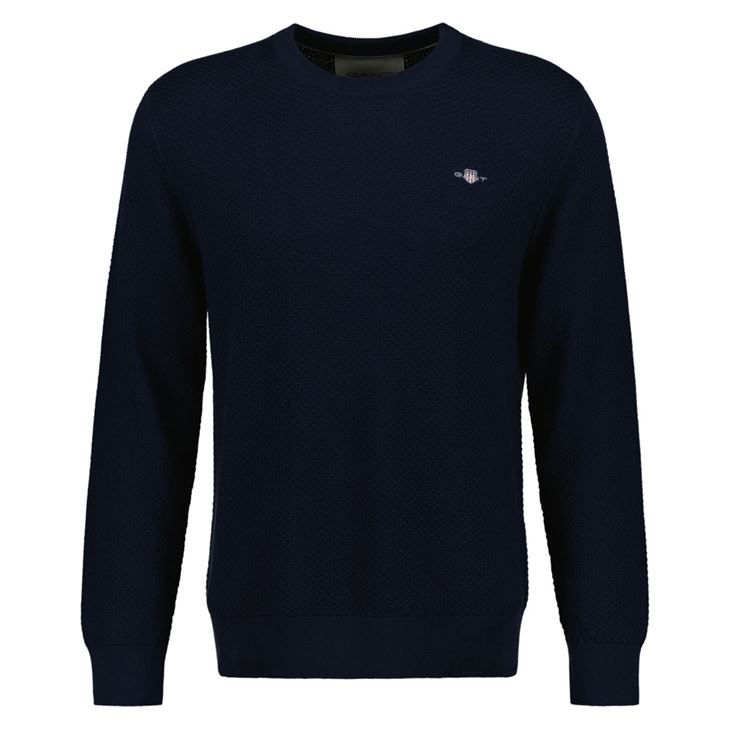 GANT Structured Cotton C-Neck Herr