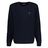 GANT Shield Cotton Cable C-Neck Junior