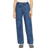 Knowledge Cotton POSEY Wide Mid-rise Elastic Waistband Denim Pant Dam