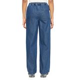 Knowledge Cotton POSEY Wide Mid-rise Elastic Waistband Denim Pant Dam