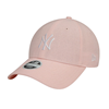 New Era NY Yankees Womens MLB Linen Pink 9FORTY Adjustable Cap Dam