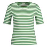 GANT Slim Striped 1X1 Ribbed SS T-Shirt Dam