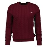 GANT Cotton Cable Crew Neck Herr