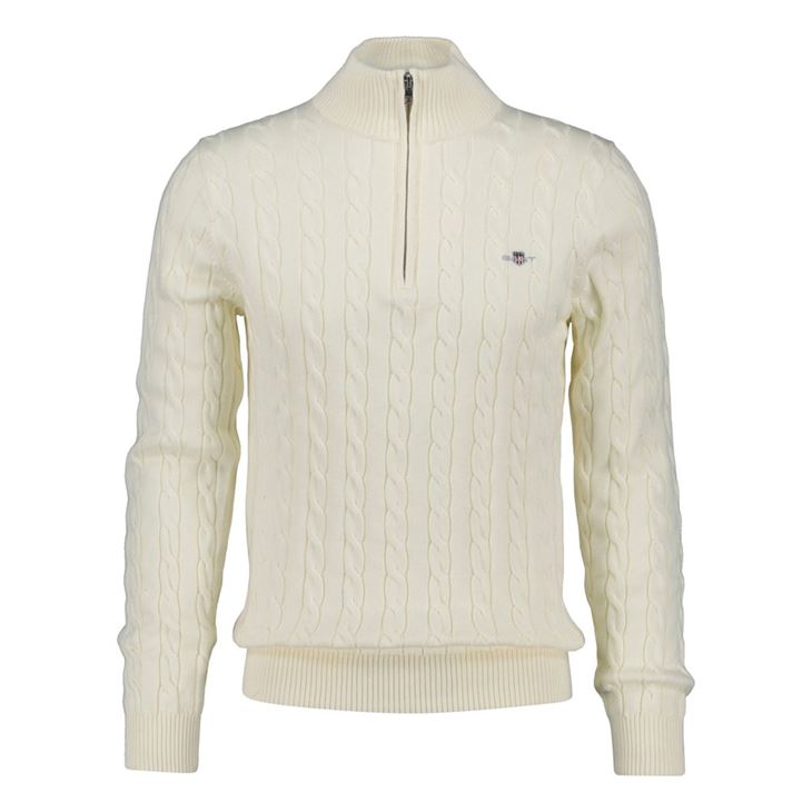 GANT Cotton Cable Half Zip Herr