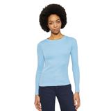 Knowledge Cotton Rib Scoop Neck Long Sleeved Dam
