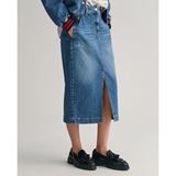 GANT Denim Slit Skirt Dam