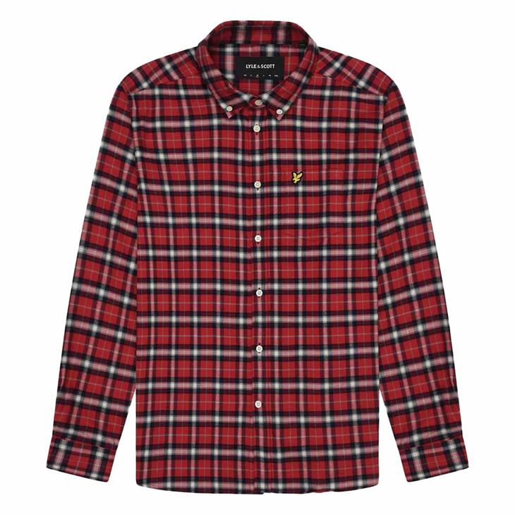 Lyle & Scott Check Flannel Shirt Herr