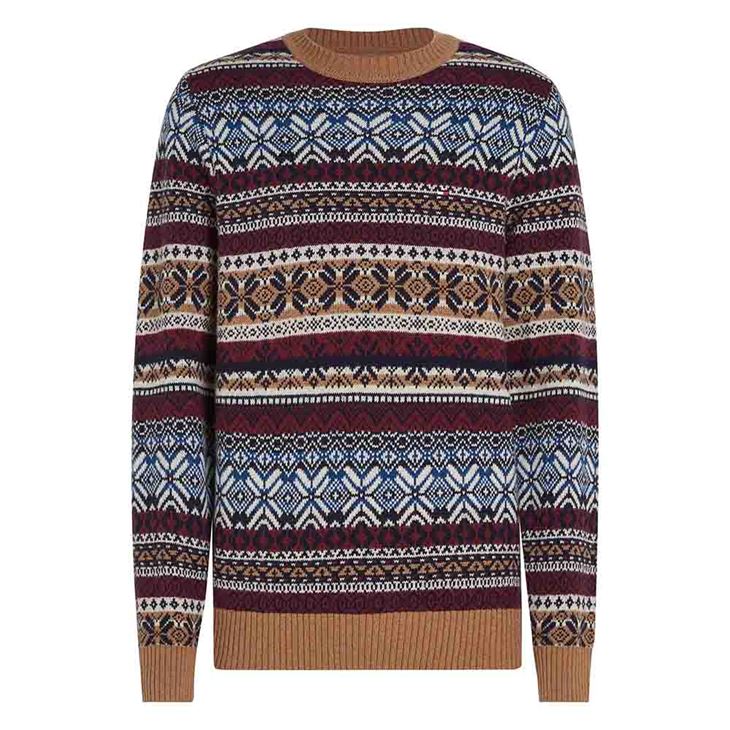 Tommy Hilfiger Gifting Wool Blend Fair Isle Crew Neck Herr