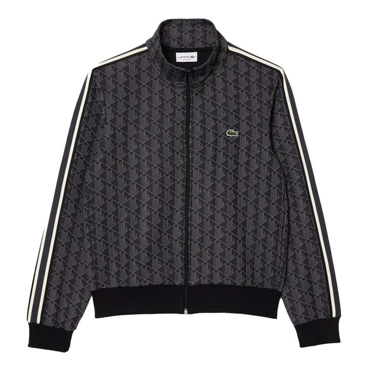 Lacoste Paris Jacquard Monogram Zipped Sweatshirt Herr
