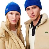 Lacoste Ribbed Wool Beanie