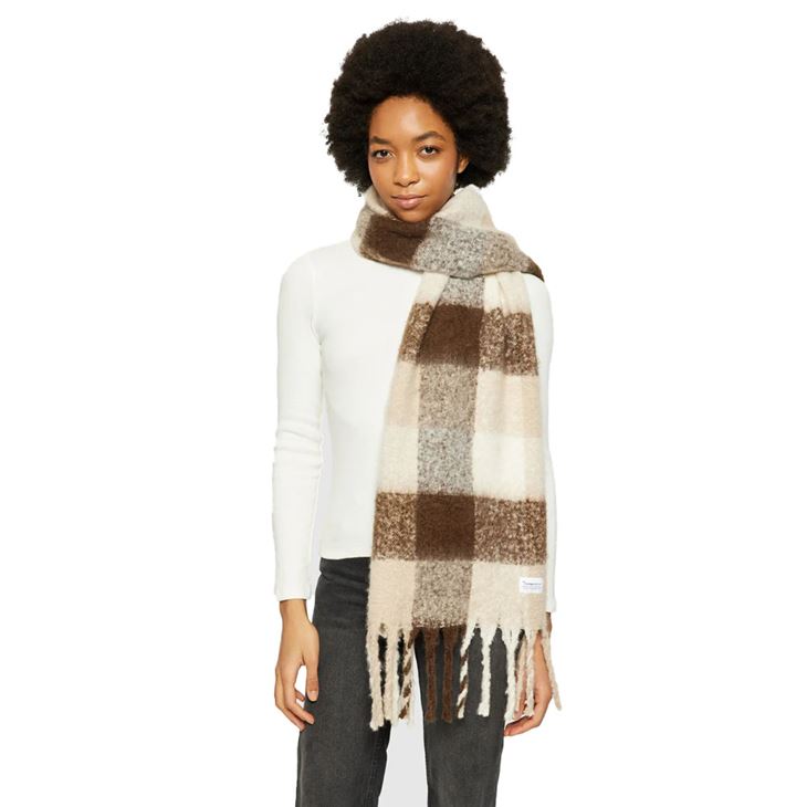 Knowledge Cotton Checked Scarf