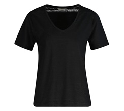 GANT Regular Linen V-Neck SS T-Shirt Dam