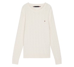 Tommy Hilfiger Cable Knit Crew Neck Jumper Herr