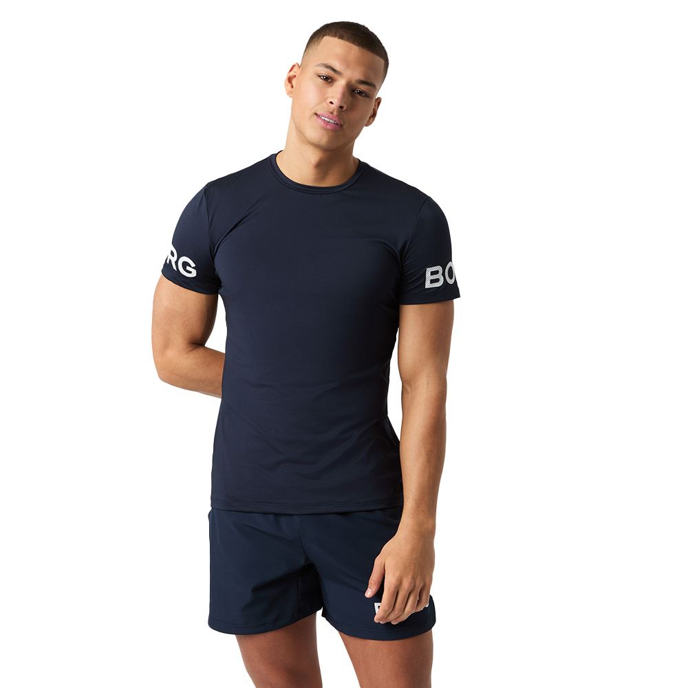 Bjorn Borg Tee Cato T-Shirt, Bellezza Nera, 36 Donna