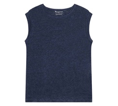 Knowledge Cotton Loose fold up linen t-shirt GOTS/Vegan Dam
