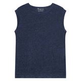 Knowledge Cotton Loose fold up linen t-shirt GOTS/Vegan Dam