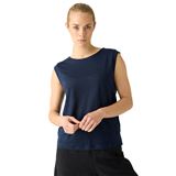 Knowledge Cotton Loose fold up linen t-shirt GOTS/Vegan Dam