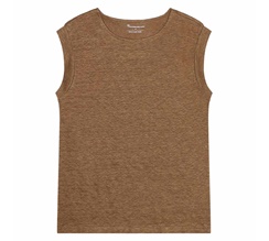 Knowledge Cotton Loose fold up linen t-shirt GOTS/Vegan Dam
