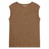Knowledge Cotton Loose fold up linen t-shirt GOTS/Vegan Dam