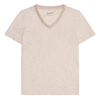 Knowledge Cotton V-neck Slub T-shirt Dam