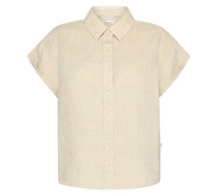 Knowledge Cotton Aster Fold Up Short Sleeve Linen Shirt Dam