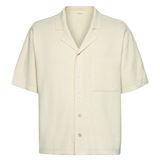 Knowledge Cotton Boxy short sleeve structured knitted shirt