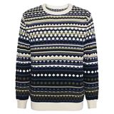 Knowledge Cotton Regular Jaquard Crew Neck Knit Herr