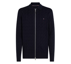 Tommy Hilfiger Classic Cable Polo Zip Trough Herr