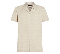 Tommy Hilfiger Cotton Linen Dobby Short Sleeve RF Shirt Herr
