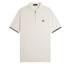 Fred Perry Crepe Pique Zip Neck Shirt Herr