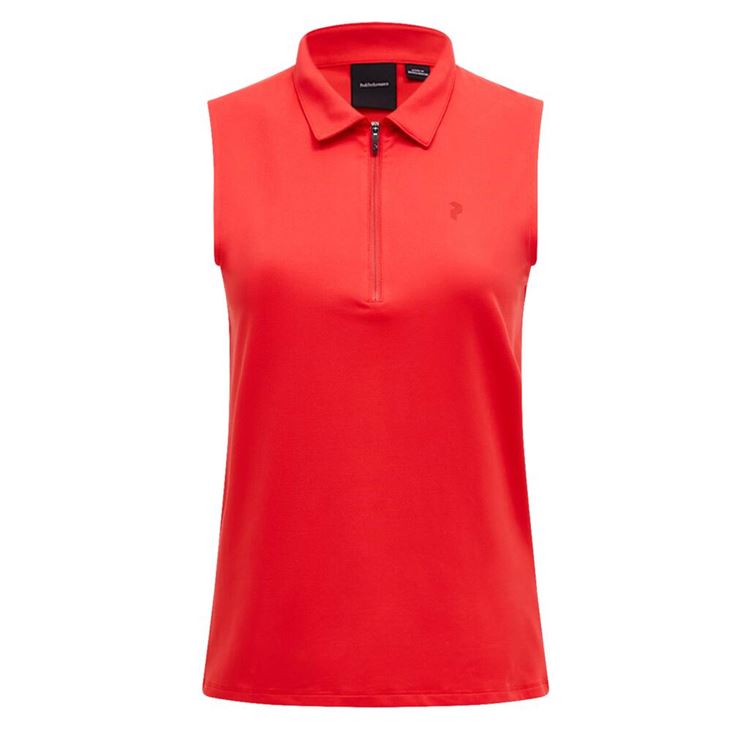 Peak Performance Comfort Zip Seeveless Polo Dam