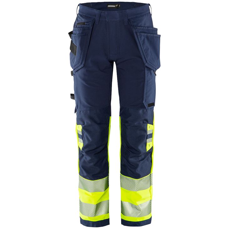 Fristads Kansas Varsel Green hantverkarbyxa stretch 2643 GSTP, klass 1