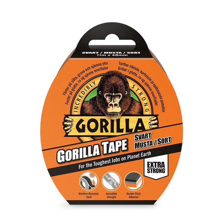 Gorilla Tape Svart 11mx48mm