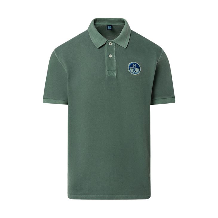 North Sails Polo Shirt With pigment-dyed Finish Herr