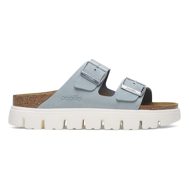 Birkenstock Arizona Platform Suede Leather Narrow Dam