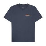 Knowledge Cotton Regular drop-shoulder short sleeve heavy single jersey printed t-shirt