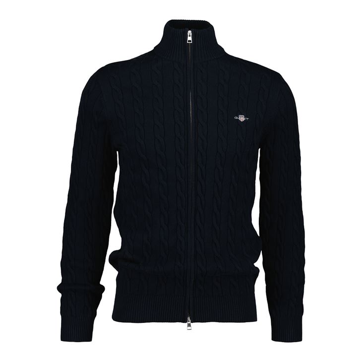 GANT Cotton Cable Zipped Cardigan Herr