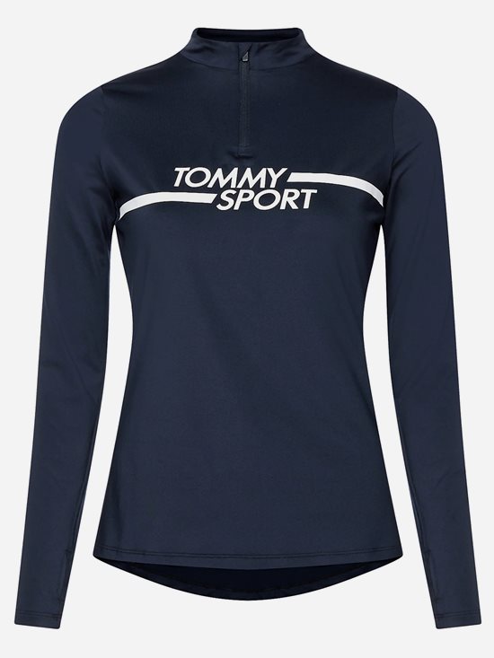 Tommy Hilfiger Logo Print Half-Zip Dam
