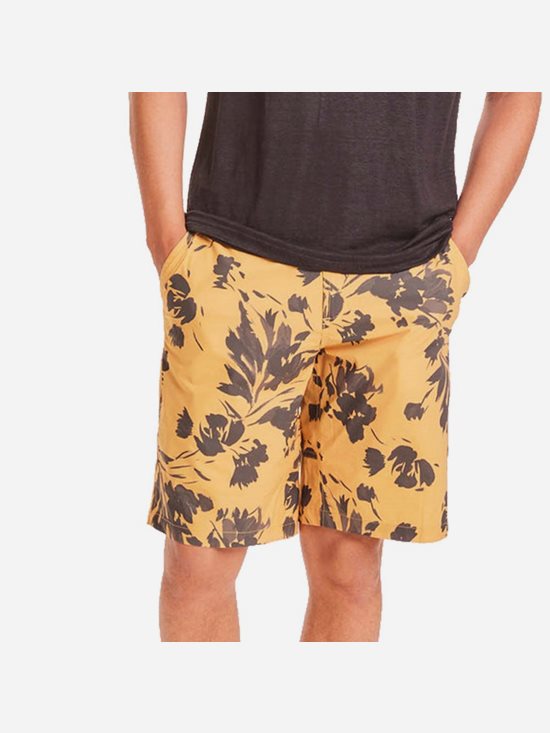 Knowledge Cotton Sea Flower Printed Shorts Herr