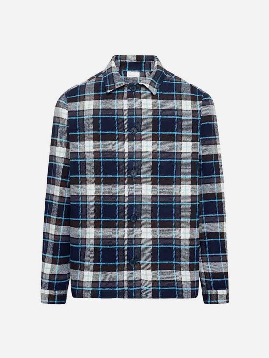 Knowledge Cotton Big Checked Heavy Flannel Overshirt Herr