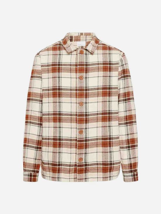 Knowledge Cotton Big Checked Heavy Flannel Overshirt Herr
