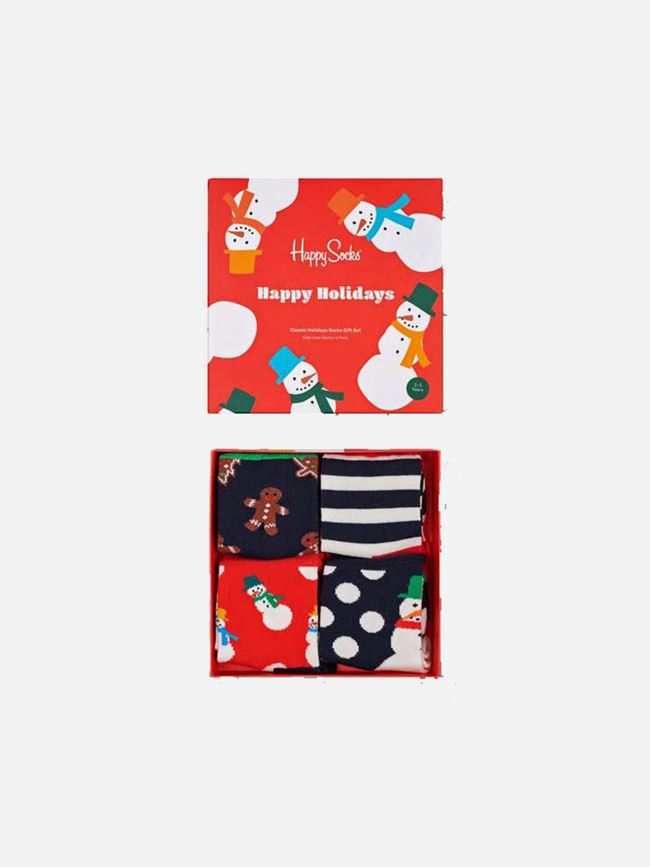 Happy Socks Kids Holiday Gift Set 4 Pack Strumpor