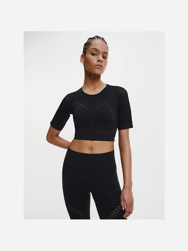 Calvin Klein Cropped Gym T-shirt Dam