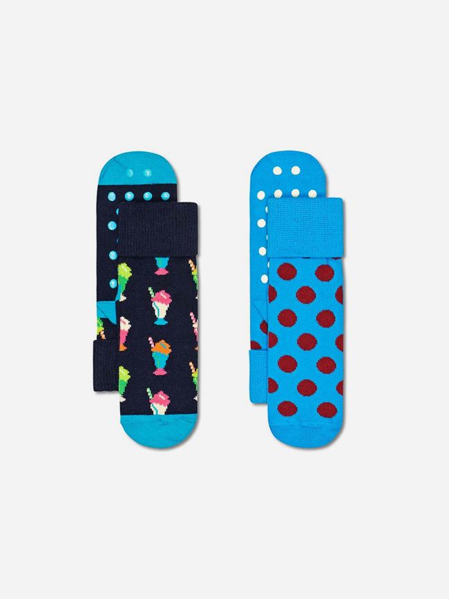 Happy Socks 2-pack Kids Icecream Anti Slip Junior