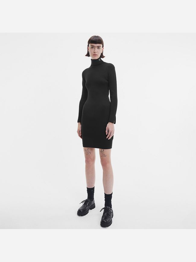 Calvin Klein Roll Neck Jumper Dress Dam