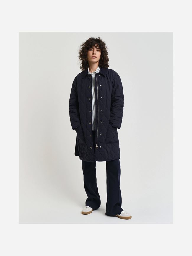 GANT Quilted Cord Detailed Coat Dam